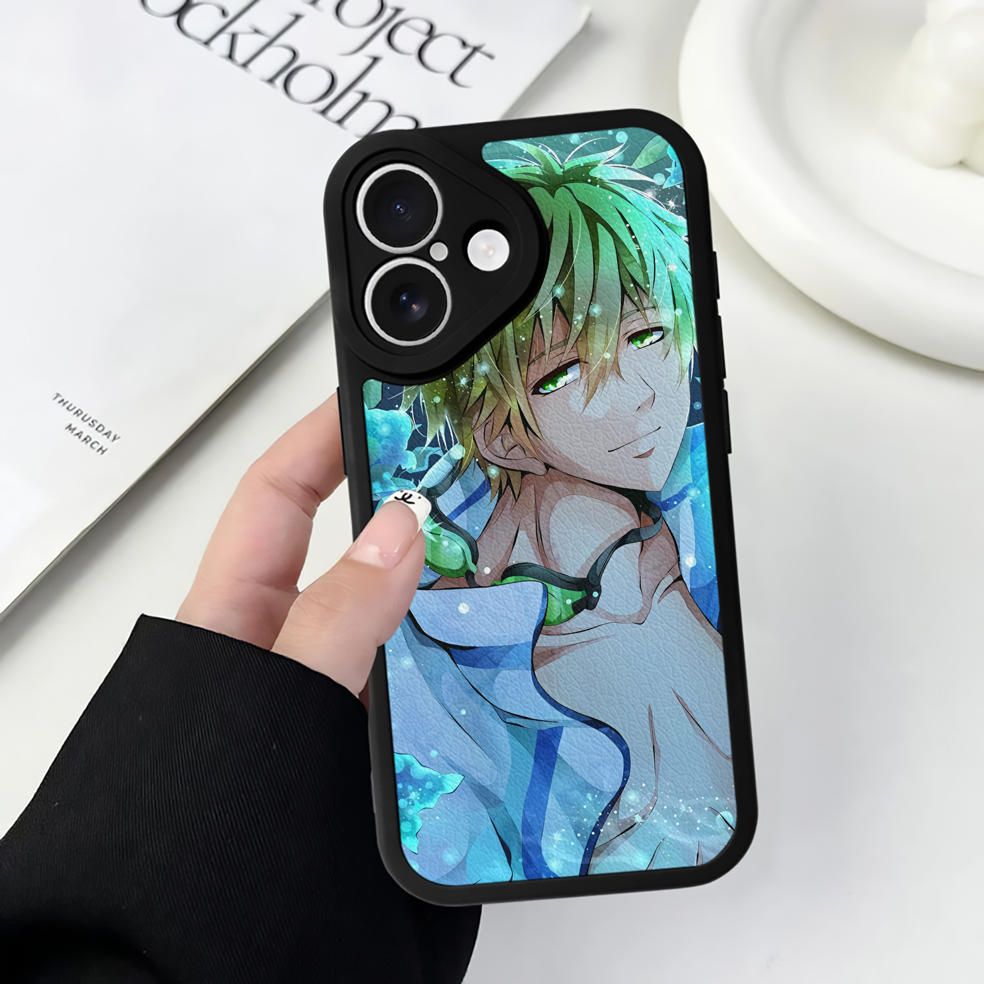 （画像用） 刀剣乱舞 Touken Ranbu 【iPhone 16シリーズ対応】シリコンスマホケース（レザー調） 材質：シリコン